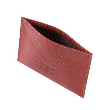 Imagem de Carteira Slim Pequena Porta Cartão CNH Couro Legítimo 158c - Couro50, 