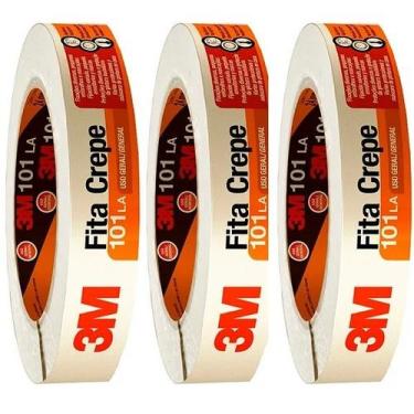 Imagem de Kit 3 Fita Crepe 18MM X 50M 3M 101LA