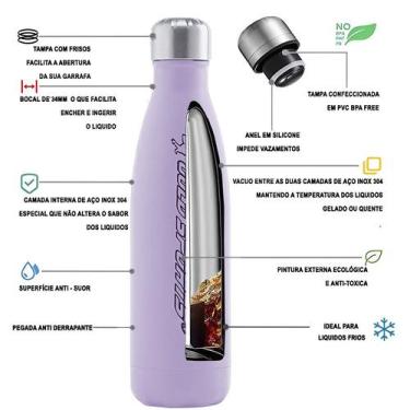 Imagem de Garrafa em Aço Inoxidável Gold Sports German 750 ml, Único, Roxo, Unis