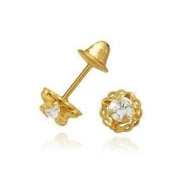 Imagem de Par De Brinco Infantil Em Ouro Amarelo 18k-750 - DG Presentes