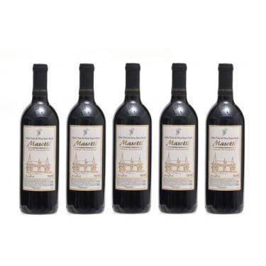 Imagem de Vinho tinto suave Bordô Masotti 750ml Kit 5 unid - Vinícola Masotti 