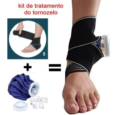 Imagem de Faixa para o Tornozelo + Saco De Gelo Estabilizadora De Tornozelo Tens