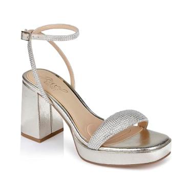 Imagem de Jewel Badgley Mischka Salto plataforma Teddi, Têxtil dourado, 34