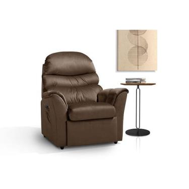 Imagem de Poltrona do Papai Grécia Retrátil e Reclinável Sued Diamante Marrom A-