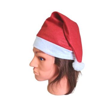 Imagem de Kit 15 Gorros Papai Noel Em Feltro C/ Pom Pom Fantasia Natal - Genéric