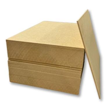 Imagem de 100 unidades de chapas de MDF 3mm A4 21x29,7cm - Amorecanela Decoração
