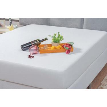 Imagem de Protetor Capa de Colchão Box Grande King Impermeável Branco - Casa Imp