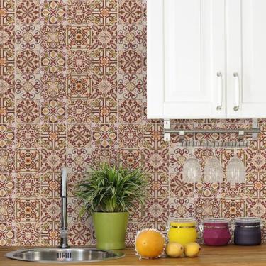 Imagem de Adesivo de Azulejo para Cozinha Barroco 20x20cm 24un - Quartinhos