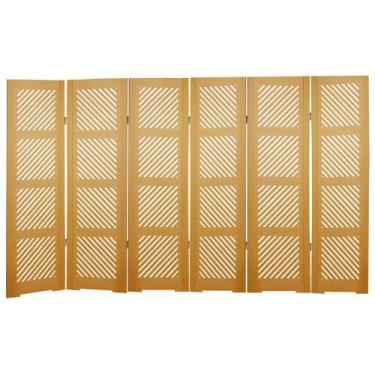 Imagem de Biombo Ripado 45 6 Folhas sem Pezinhos - ComercialMasul