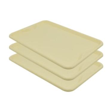 Imagem de Conjunto 3 Bandejas Plásticas Self-Service Refeição 48 x 32,5 x 2 BR-1