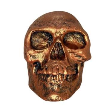 Imagem de Estatua Mini Cabeça Caveira Escultura Decoração Halloween - LZ Decoraç