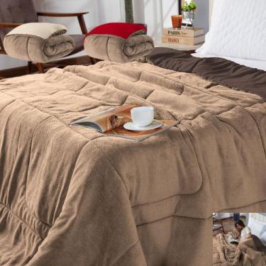Imagem de Coberdrom Edredon Cobertor Cama Casal Queen Mantinha Soft Super Macia 