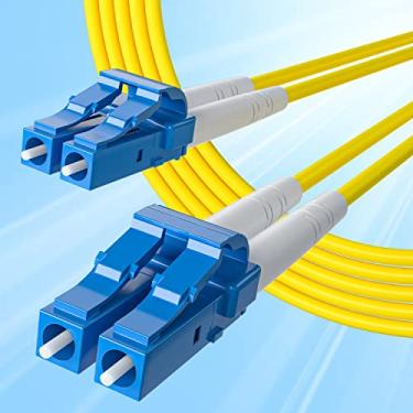 Imagem de Cabo de fibra óptica OS2 LC para LC - 10 Gb/Gigabit monomodo duplex 9/125 PVC cabo de fibra óptica para transceptor SMF SFP, redes de fibra de computador e equipamento de teste de fibra, 10 metros
