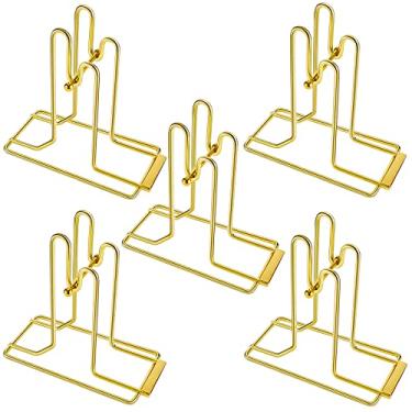 Imagem de Dispensador de bilhetes de sorteio banhado a latão, suporte de bilhetes de tambor de sorteio dourado para bilhetes de rolo único, loterias, sorteios, leilões de caridade, feiras comerciais (5 peças)