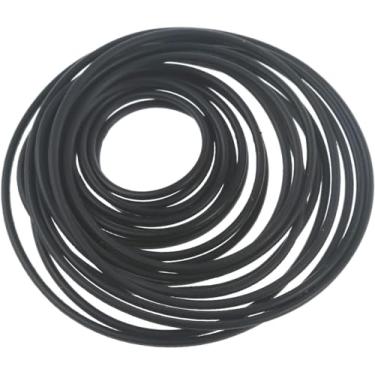 Imagem de 20 peças de correias de borracha para gravador preto 1,5 mm redondo cassete gravador reparo manutenção cinto acessórios de vídeo cassete cinto de substituição redondo, fitas