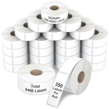 Imagem de Misofuki Etiquetas térmicas de 3,5 cm x 8,5 cm 8400 etiquetas de endereço de envio e código de barras compatíveis com DYMO 30252 funciona com etiquetadora 450,450 Turbo, impressoras térmicas 4XL, 24
