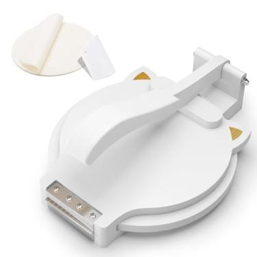 Imagem de Prensa de tortilha de 25,4 cm - com 50 peças de papel manteiga e raspador de massa - máquinas de queadilla e tortilhas, tortilhas mexicanas caseiras, roti, burritos, tacos e calzones, para cozinhar em