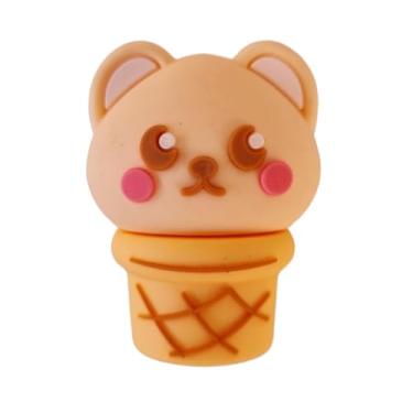 Imagem de Apontador casquinha de sorvete de urso (Marrom)