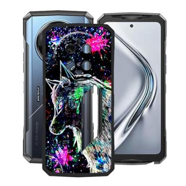 Imagem de HGJTFANY Capa de telefone para Doogee V40 Pro (6,7 polegadas), capa de TPU à prova de choque, proteção contra quedas de 360° capa de silicone ultra fina e macia para Doogee V40 Pro - Punk Wolf