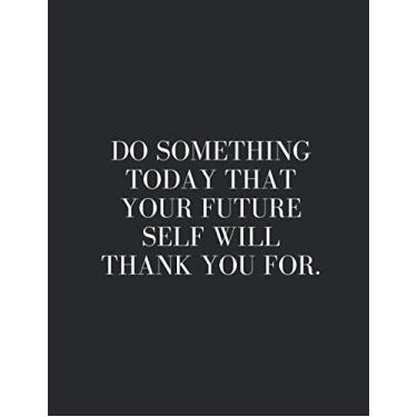 Imagem de Do Something Today: Inspirational Quote On Black Cover Cornell Notebook For Hand Writing Notes.