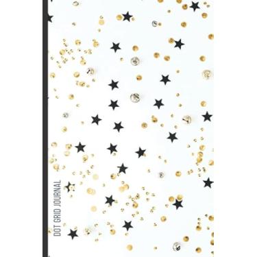 Imagem de Dot Grid Journal: Star Gold Sequin and Bell Confetti on White Cover/Small 6x9 Size/Design Book/Planner/Dotted Notebook/Great Gift for ... and Crafty People/Cute Card Alternative