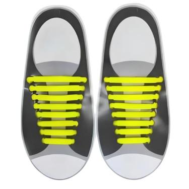 Imagem de Cadarço De Silicone O Par Elástico 16 Peças Amarelo