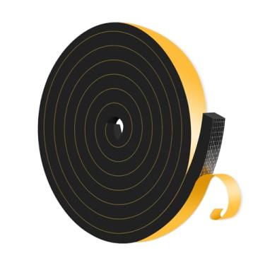 Imagem de MIKONIYA Vedação de Porta com Vedação Contra Intempéries, Vedação Contra Intempéries, À Prova de Som, Isolamento A Frio, Fita Isolante de Espuma Cr de Alta Densidade para Porta, Mo (1/2 Pol X 1/2 Pol