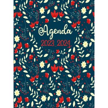 Imagem de Agenda Semainier 2023-2024: Agenda Semainier 24 Mois 2023-2024, Planificateur hebdomadaire grand format A4, 2 Pages Par Semaine, Jolie Couverture.