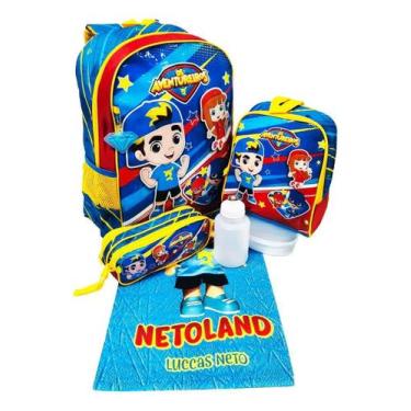 Imagem de Mochila, Lancheira e Estojo Luccas Neto Clio 43x30x18cm