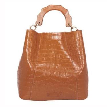 Imagem de Bolsa Feminina Grande Schutz Hobo Believe Couro Croco Tiracolo 500181331-Feminino