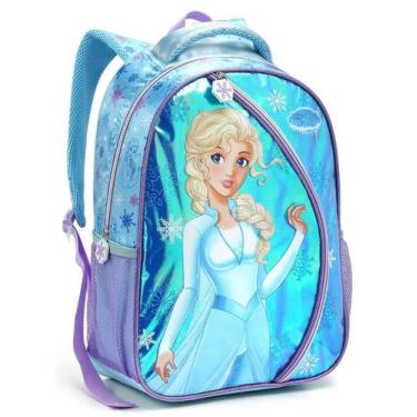 Imagem de Mochila Escolar Infantil  Frozen Seanite Holográfica Menina Feminina