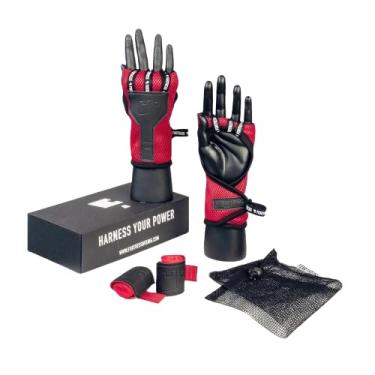 Imagem de Boxing Fortress Pro T.6 bandagens de mão adultas bandagens de mão Muay Thai Fastwraps (tamanho júnior 9-14 anos) (vermelho)