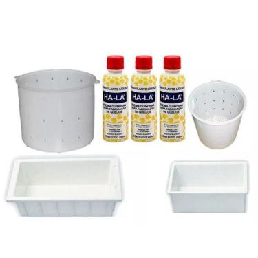 Imagem de 3 Coalhos Hala 200ml + 2 Formas Frescal + 2 Formas Mussarela - COMBO