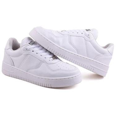 Imagem de Tenis preto feminino nyc shoes casual adulto nc90, Branco, 35