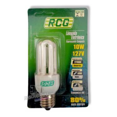 Imagem de Lampada Fluorescente Rcg Luz Amarela Nova 127v 10w 2700k