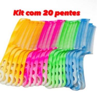 Imagem de Pente Colorido Cabo Anatômico Pacote com 20 Unidades - Navy