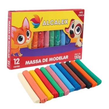Imagem de Kit Massinha Colorida para Modelar com 12 Cores 130g Aprendizado - Zei