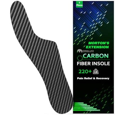 Imagem de Morton's Extension Orthotic, palmilha de fibra de carbono (1 peça), suporte rígido para os pés de Morton, fraturas do pé, grama, hallux rígido e artrite, 275 (largura 11,5-12, M 10,5-11) preto 1 peça