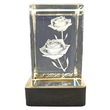 Imagem de Luminária Led Decorativa Cristal Enfeite Mesa Casa Luxo Presentes Cria