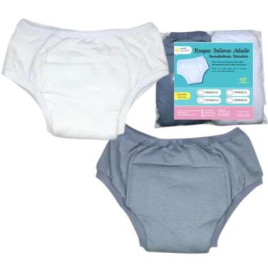 Imagem de Roupa Íntima Geriátrica Plus Size Segura Escape Urina 2un CB - Minha E