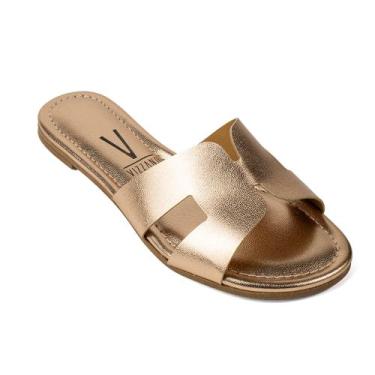 Imagem de Sandália Rasteirinha Vizzano Feminina Brilho Original 6371, Rosado, 36