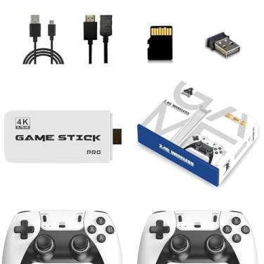 Imagem de Retro Game Stick ,4k Hdmi Output 2.4ghz Wireless Tv Retro Gaming Console, Plug and Play Video Games with 20,000+ Games and 9 Built-in Emulators (White).