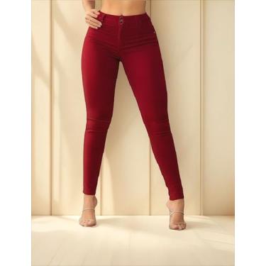 Imagem de Calça Jeans Cigarrete Bojo C/ Lycra Pit Bull Original, Vermelho, 36