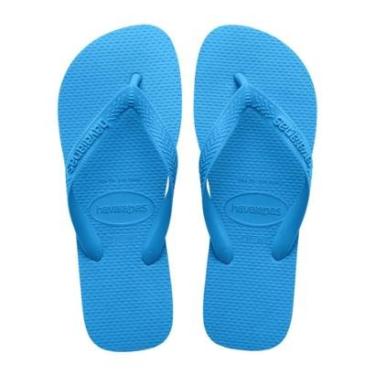 Imagem de Chinelo Havaianas Original Verão Logo Turquesa Sandalia-Unissex