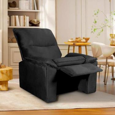Imagem de Poltrona do Papai Reclinável Copenhagen Suede Preto - King House
