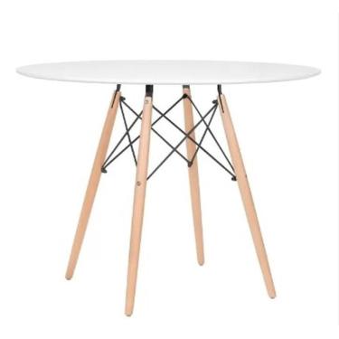Imagem de Mesa De Jantar Redonda Eames Eiffel 110cm Branca