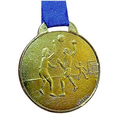 Imagem de Medalha Handebol Esporte 3,5cm Escola Colegio Aço Andebol bronze