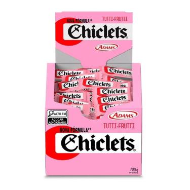 Imagem de Goma de Mascar Trident Chiclets Tutti Frutti 2,8g Display com 100 Unidades