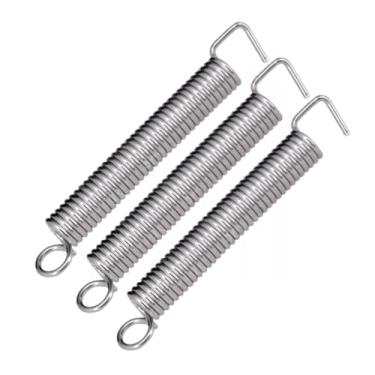 Imagem de Kit 3 Molas para Tremolo de Guitarra Stratocaster, Aço Inoxidável, Prateado, Velvet