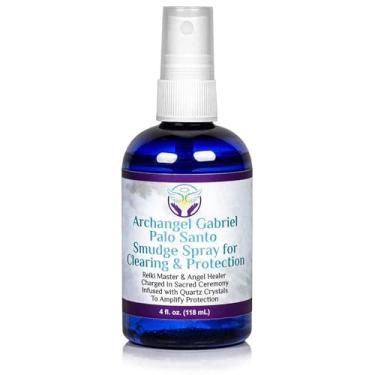 Imagem de Heal The Masses Palo Santo Spray - Spray de manchas Arcanjo Gabriel para limpeza e proteção - névoa de aromaterapia sem fumaça com óleos essenciais - 10 ml